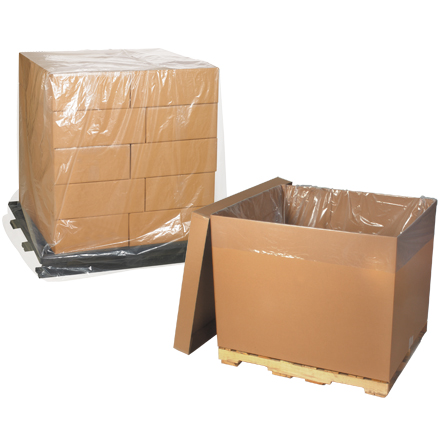 42 x 42 x 72" - 4 Mil Clear Pallet Covers