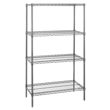 60 x 18 x 74" - 4 Shelf Wire Shelving Starter Unit