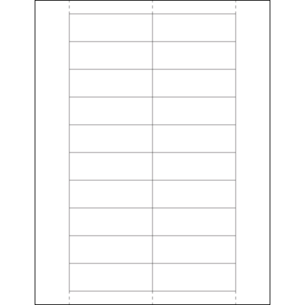 1 x 3" Plastic Label Holder Insert Cards