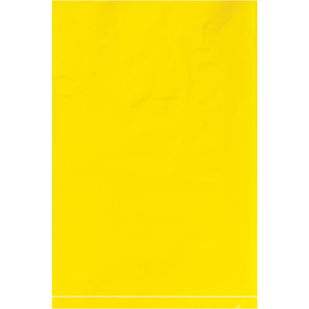 6 x 9" - 2 Mil Yellow Flat Poly Bags (100 Pack)