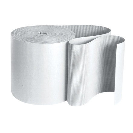 36" x 250' -  B Flute White Singleface Corrugated Roll