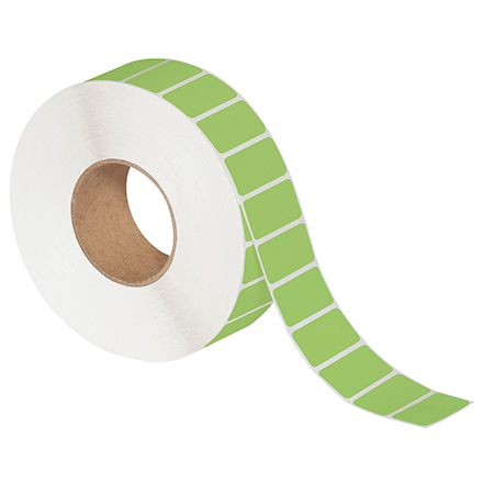 2 x 1" Green Direct Thermal Labels